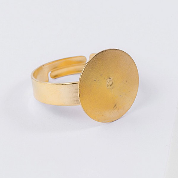 Formula Profi  Основа для кольца с плоской площадкой 15 mm, цв. золото